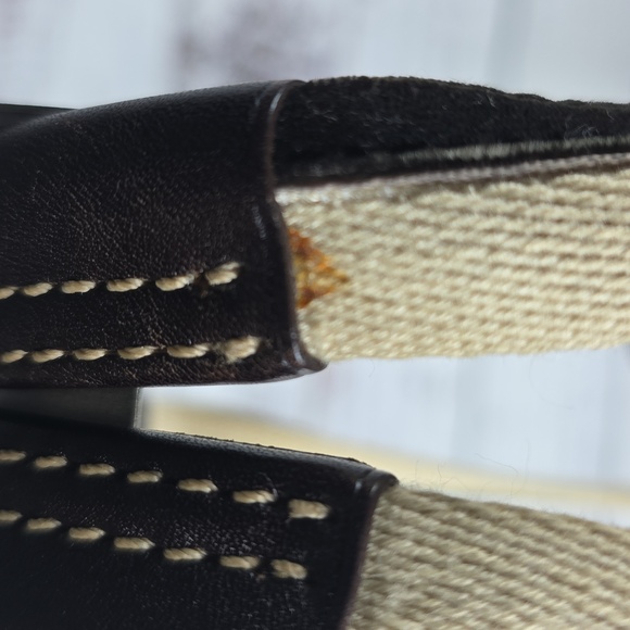 VINTAGE COACH #10113 HAMPTON TOTE BAG SCARF PRINT TAN BLUE BROWN SIGNATURE PURSE - Picture 12 of 17